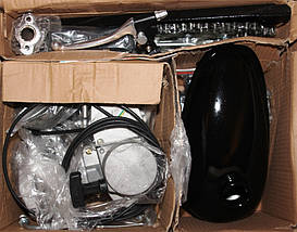 Веломотор/ мотовелосипед 80 см3/80 сс 47мм Дирчик чорний з ручним стартером, фото 3