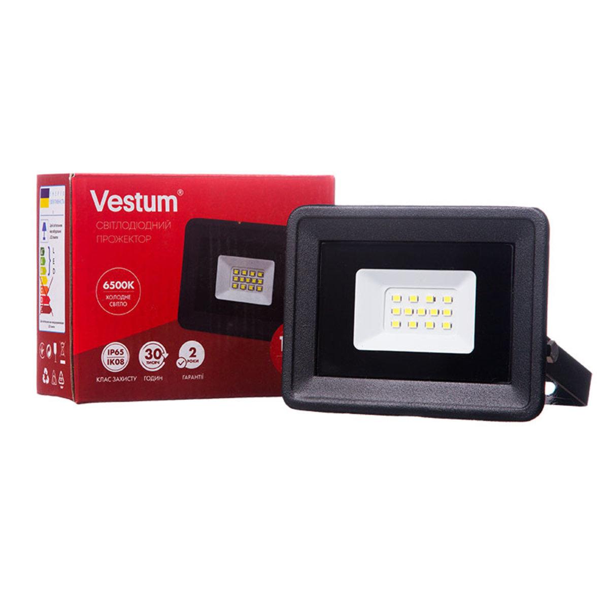 Прожектор светодиодный Vestum 10W 900Лм 6500K 185-265V IP65 (1-VS-3001)