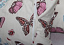 Двоспальне постільна білизна з метеликами з люкс-сатину S346, фото 6