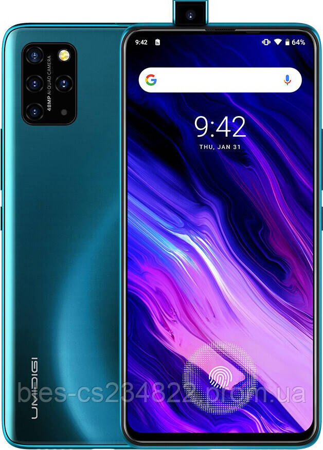 

Смартфон с большим дисплеем и с функцией NFC на 2 сим карты Umidigi S5 Pro blue 6/256 гб, Синий