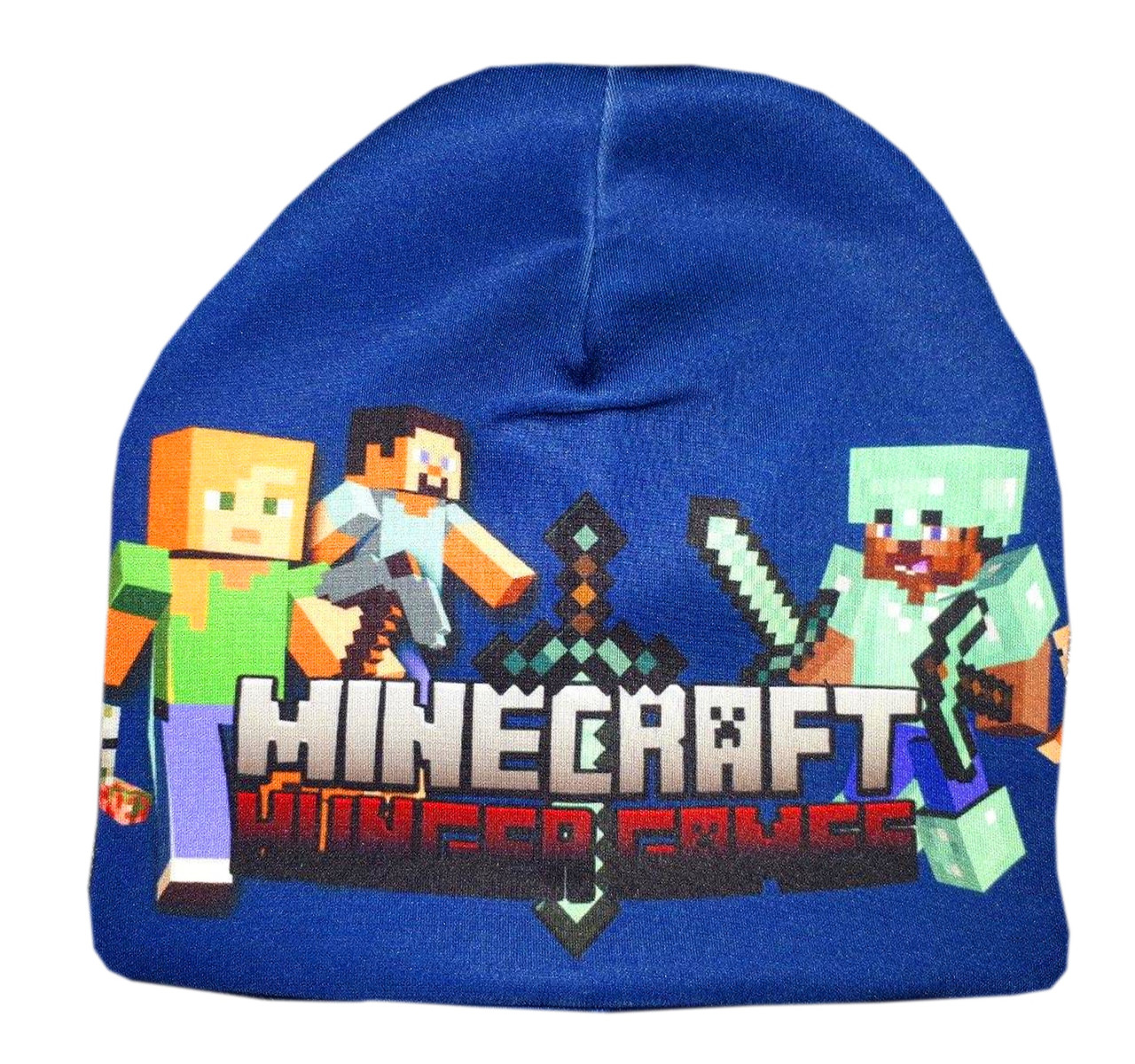 Детская трикотажная шапка Майнкрафт, демисезонная шапочка MineCraft, ц