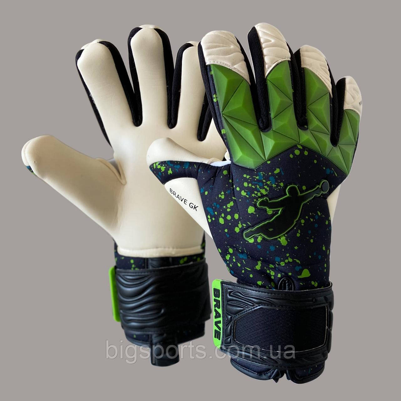 

Перчатки вратарские муж. Brave Gk Fury 2.0 Green Paint Drops 8 (18 см)