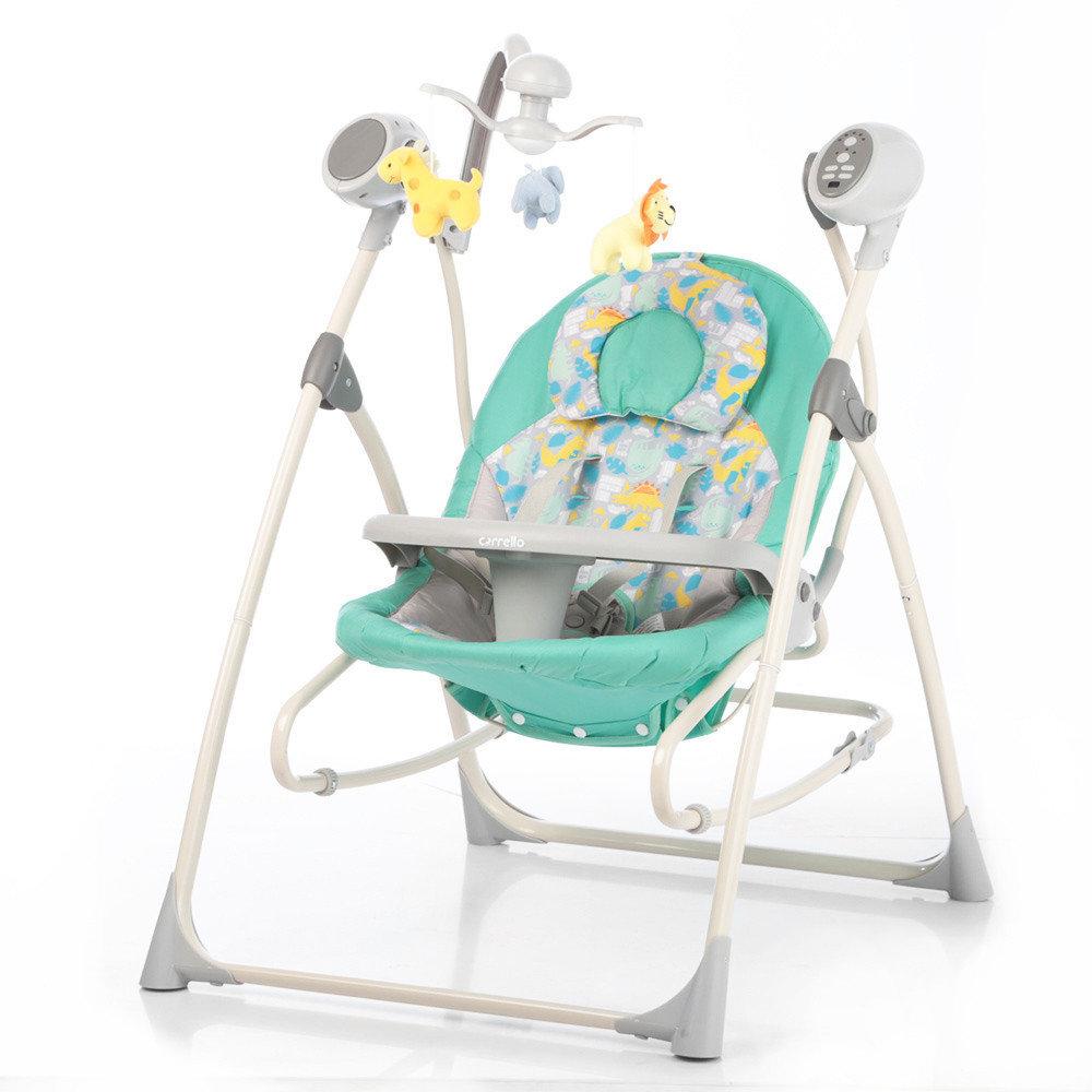 

Колыбель-качеля CARRELLO Nanny 3в1 Original CRL-0005 Turquoise Dino