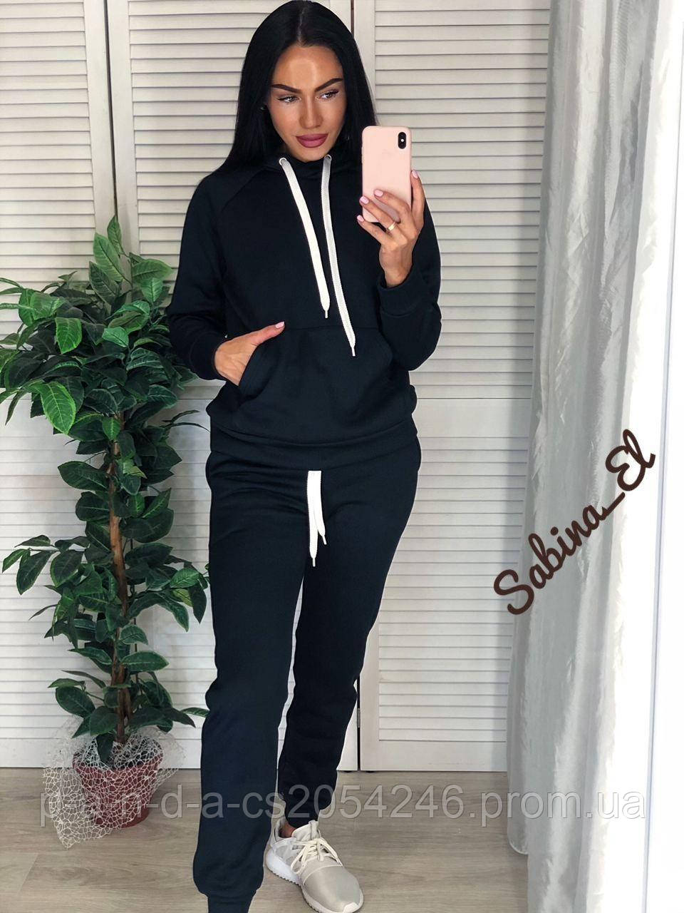 

Базовый стильный спорт костюм, очень теплый и приятный к телу, S/M/L/XL/2XL/3XL (темно-синий)