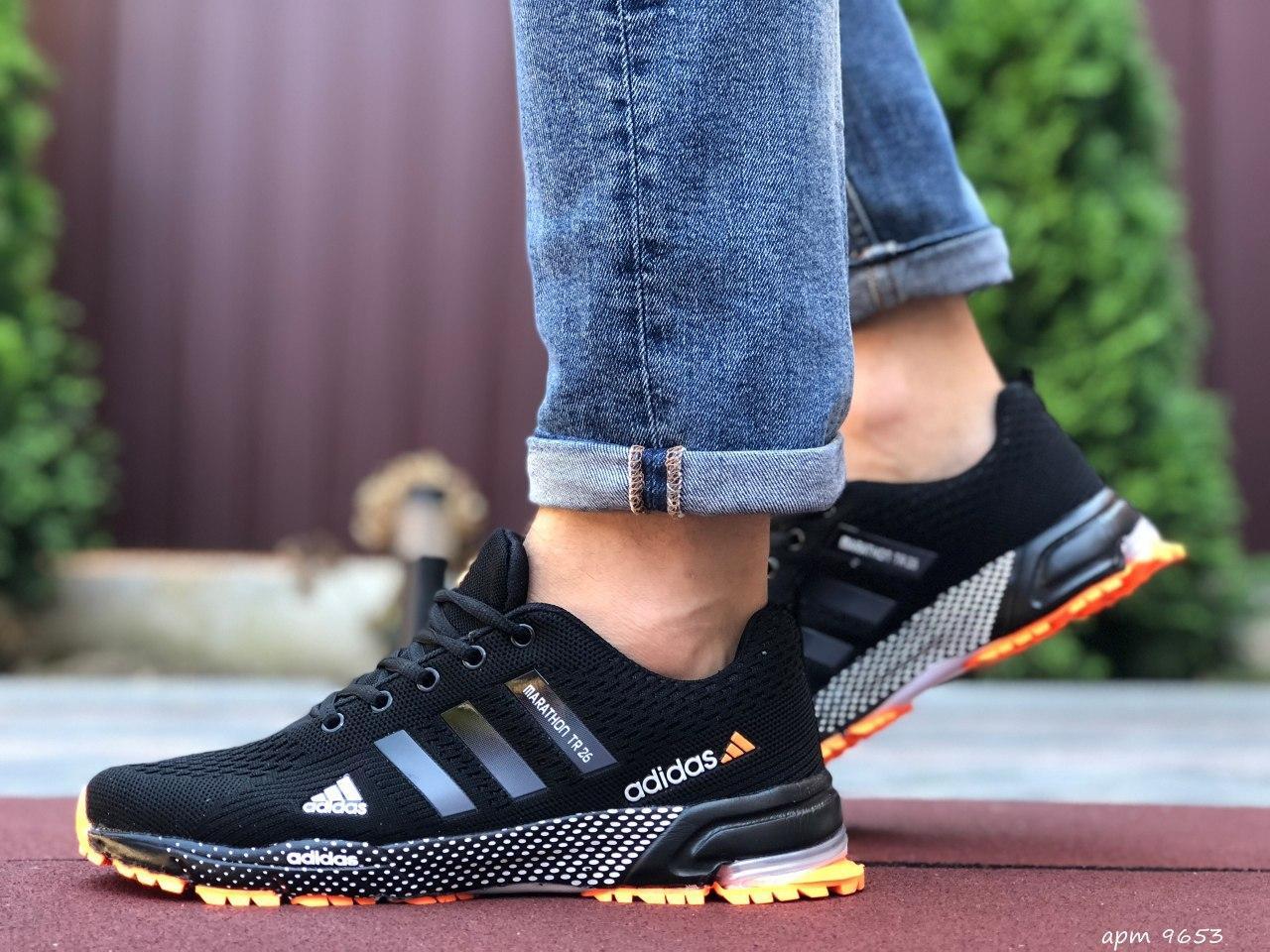 

Кроссовки мужские в стиле "Adidas Marathon TR 26" черные с оранжевым, Черный