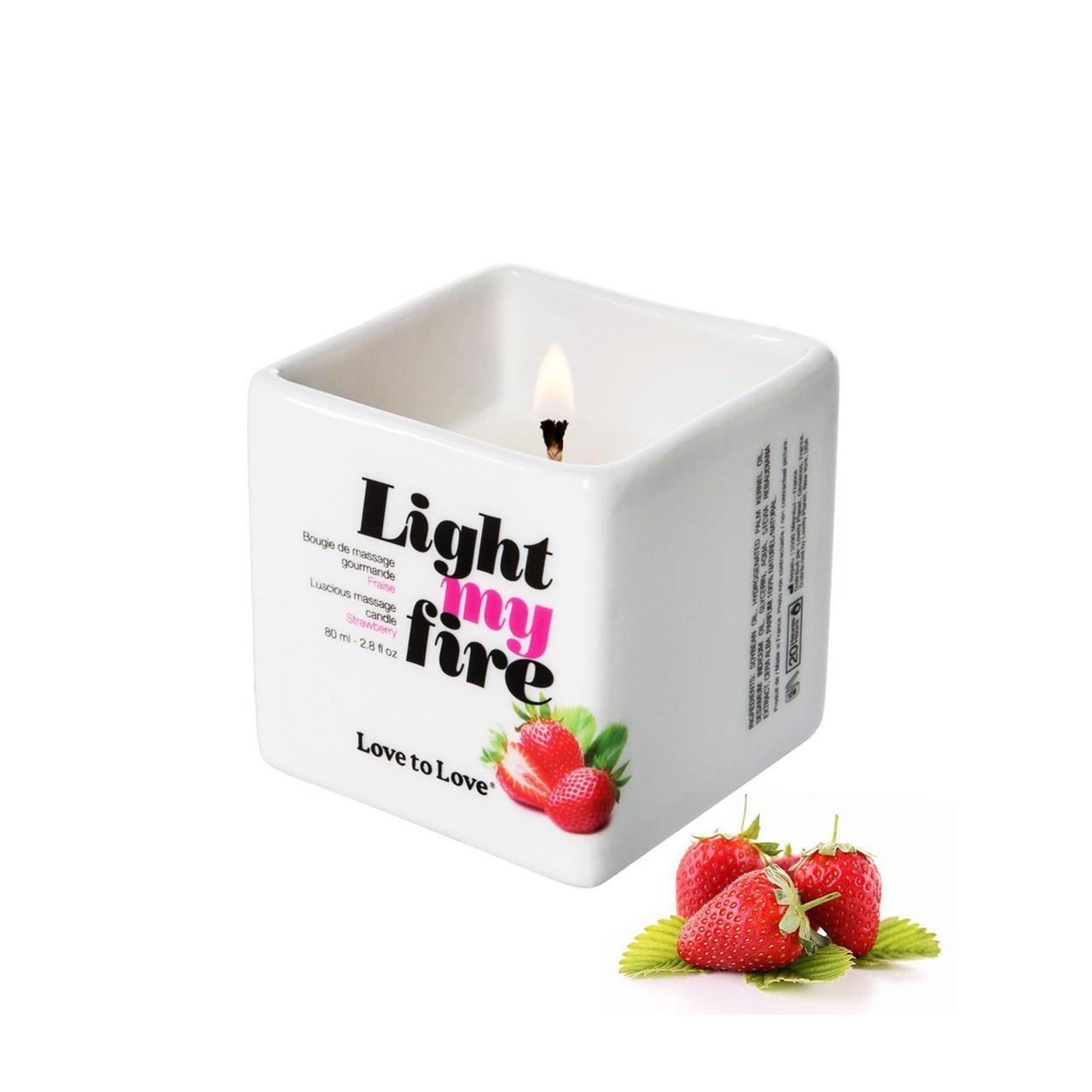 

Массажная свеча Love To Love LIGHT MY FIRE Strawberry (80 мл) без парабенов и консервантов