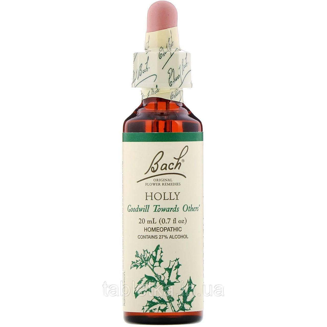 

Bach, Original Flower Remedies, Holly, 0.7 fl oz (20 ml)