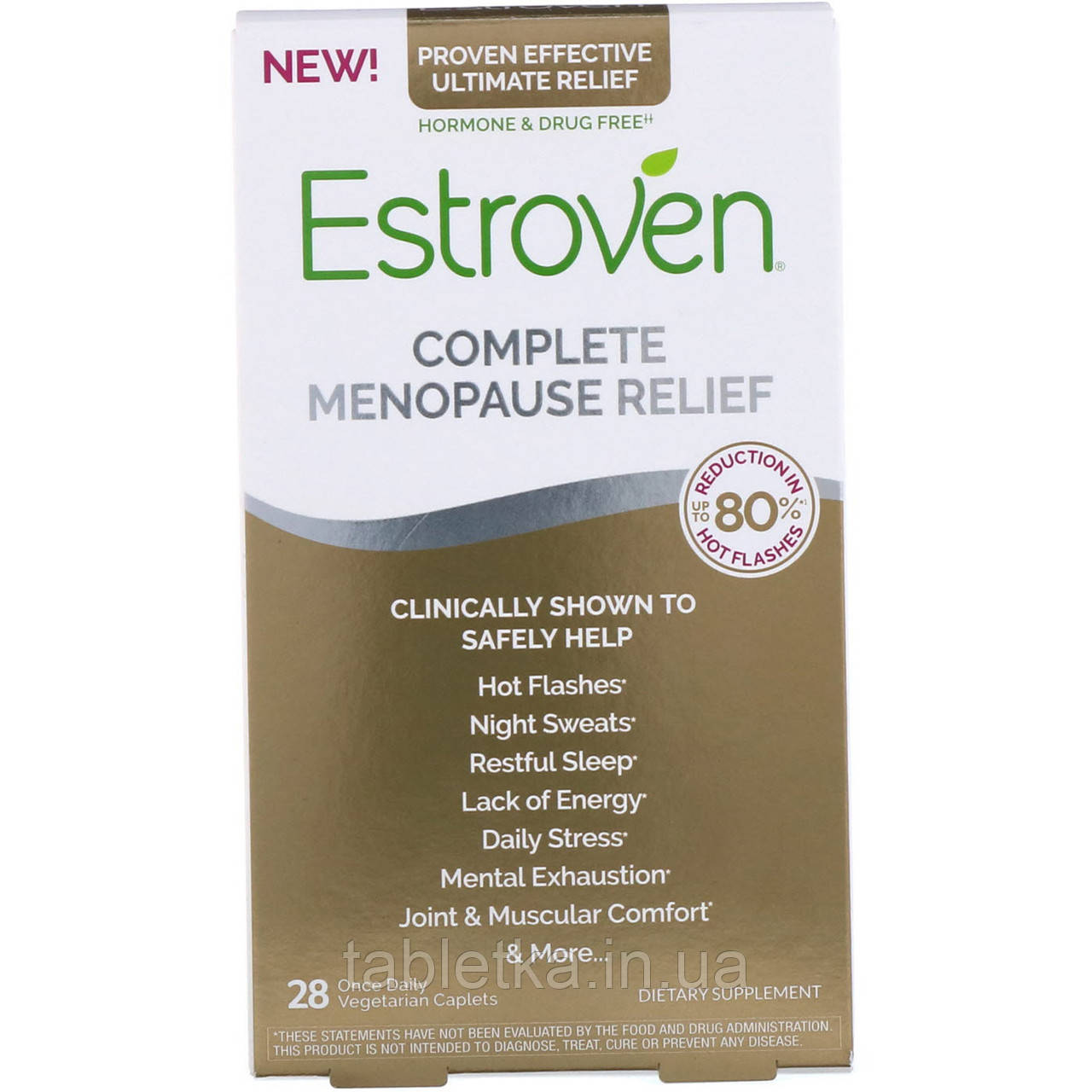 

Estroven, Complete Menopause Relief, 28 Once Daily Vegetarian Caplets