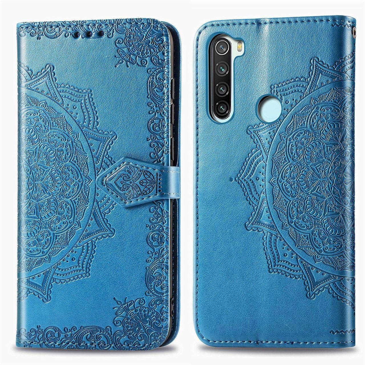 

Кожаный чехол (книжка) Art Case с визитницей для Xiaomi Redmi Note 8 Синий