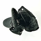 Зимові Черевики Жіночі Чорні Чоботи на Хутрі Блискавка (розміри: 37,38) Відеоогляд - 805, фото 3