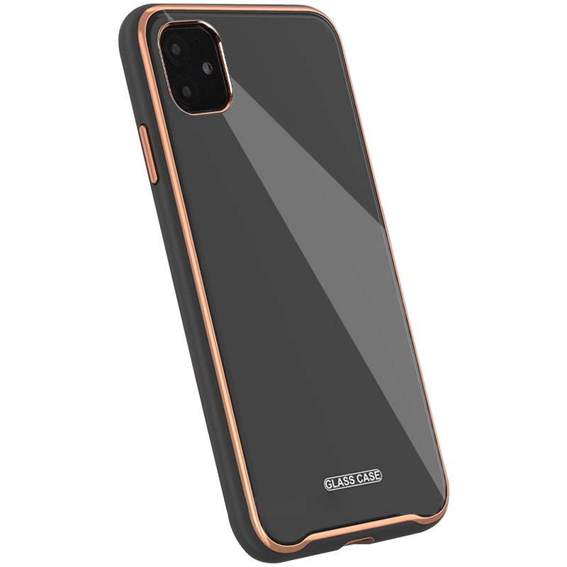 

TPU+Glass чехол Venezia для Apple iPhone 11 (6.1") Черный / Black