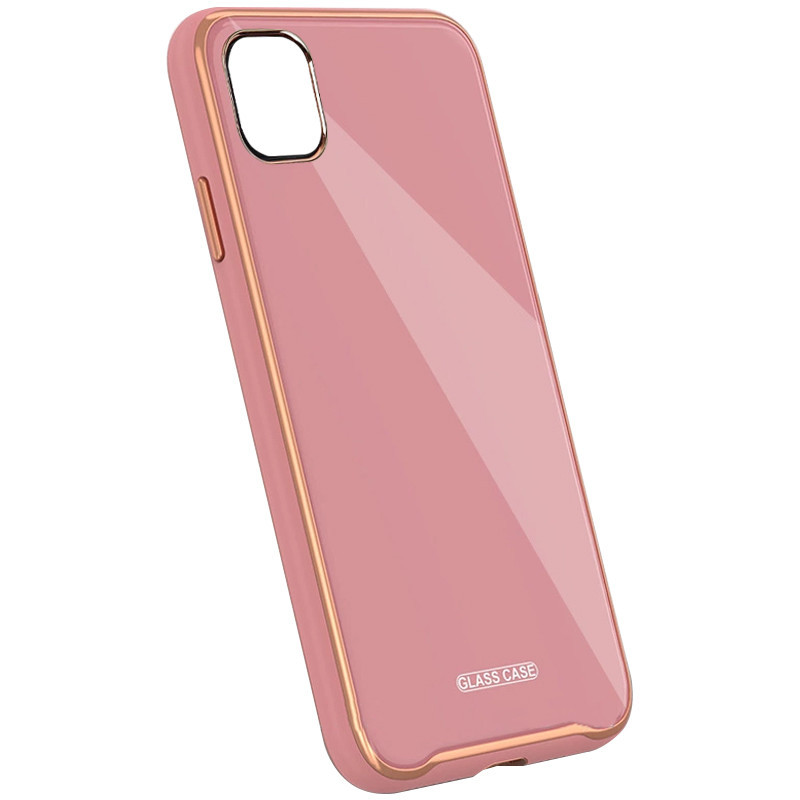 

TPU+Glass чехол Venezia для Apple iPhone 11 Pro (5.8") Розовый / Flamingo