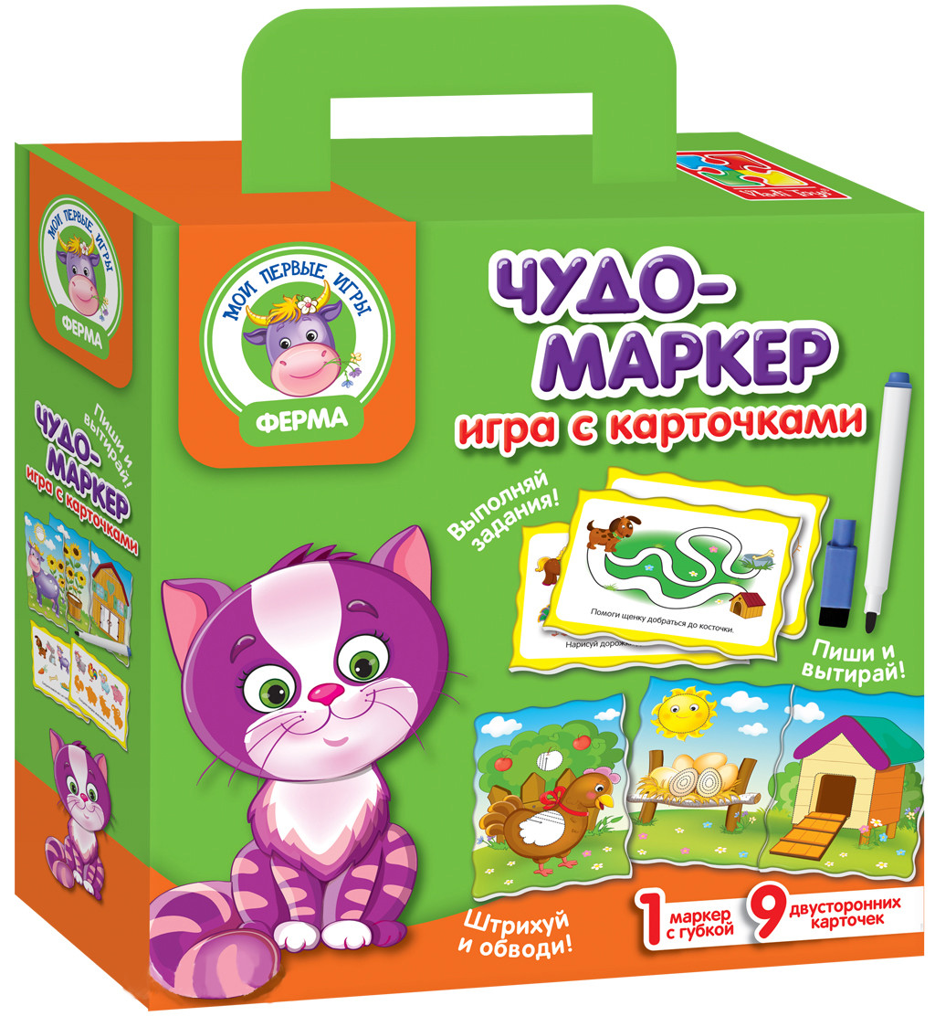 

Игра с карточками Vladi Toys Чудо-маркер Ферма VT2100-12 (39837)