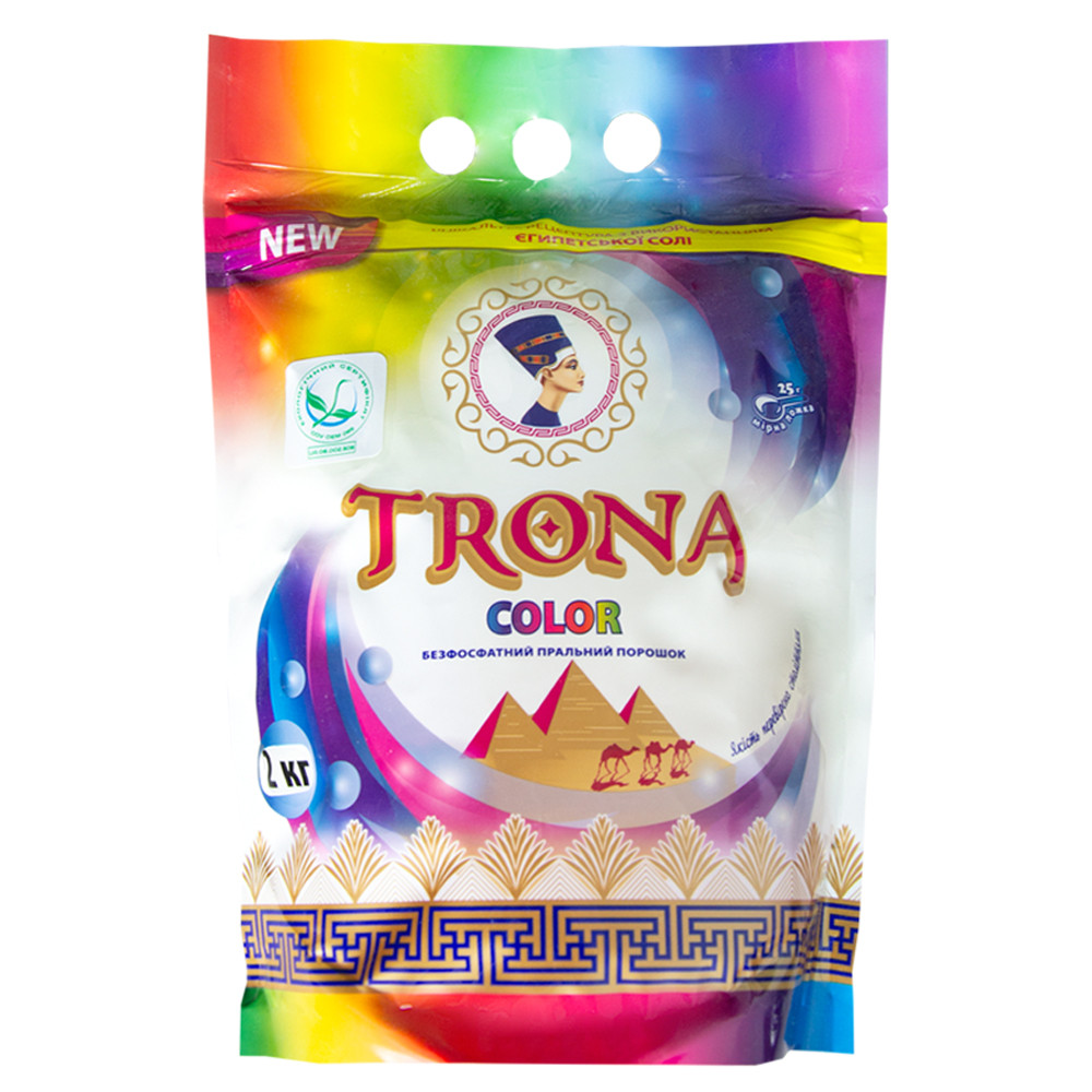 

Безфосфатный стиральный порошок для цветных вещей 2кг Color Trona