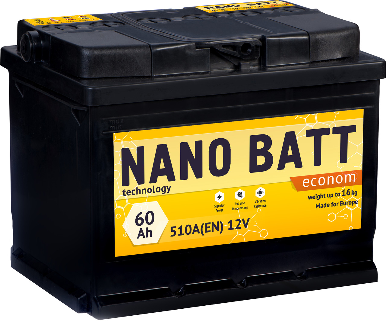 

Аккумулятор NANO BATT Econom - 60 +левый (510 пуск)2020!!!