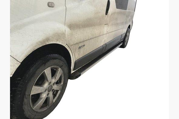

Боковые пороги Opel Vivaro 2001-2015 Maya V1 (2 шт., алюминий) Короткая база