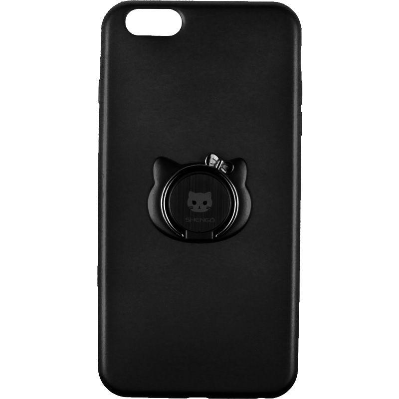 

Чехол для телефона SHENGO Soft-touch holder TPU Case iPhone 6 Plus/6S Plus Black