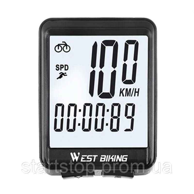 

Велокомпьютер West Biking 0702054 с подсветкой проводной Черный (5010-15144)