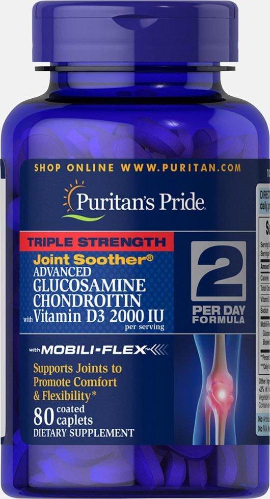 Glucosamine, Chondroitin Triple Strength with Vitamin D3 80 Caplets
