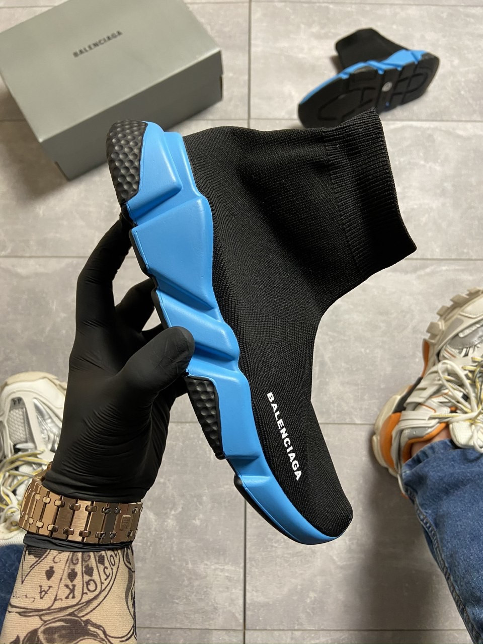 

Кроссовки Balenciaga Speed Trainer Black Blue 39