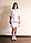 Медичний халат жіночий на гудзиках SM HL 21200-1 батист 44-60 р (червона вставка), фото 4