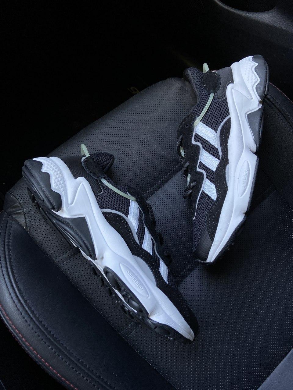 

Женские кроссовки Adidas Ozweego Black White / Адидас Озвиго Черные Белые 38, Черный