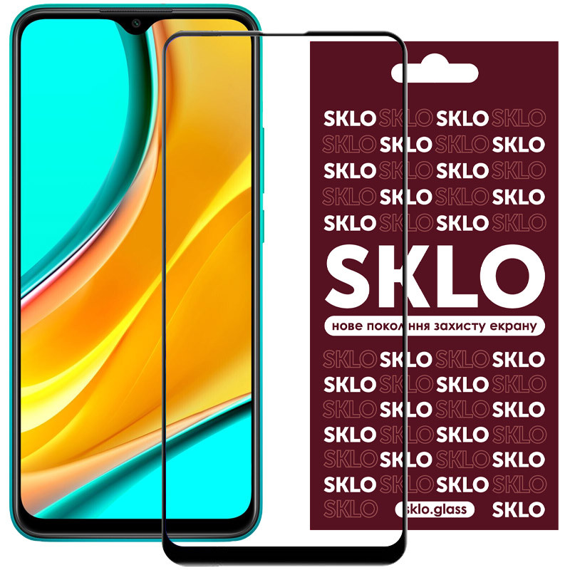 

Защитное стекло SKLO 3D (full glue) для Xiaomi Redmi 9 / Poco M3 / Note 9 4G / Redmi 9T, Черный