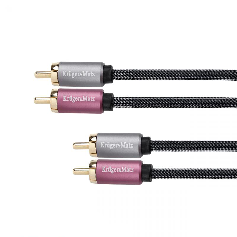 

Кабель мультимедийный 2RCA-2RCA Kruger&Matz (KM0305) 180 см