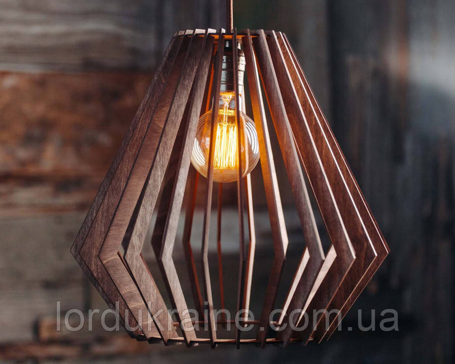 

Люстра деревянная СОНЦЕ by smartwood | Люстра лофт | Дизайнерский потолочный светильник EBONY, WHITE