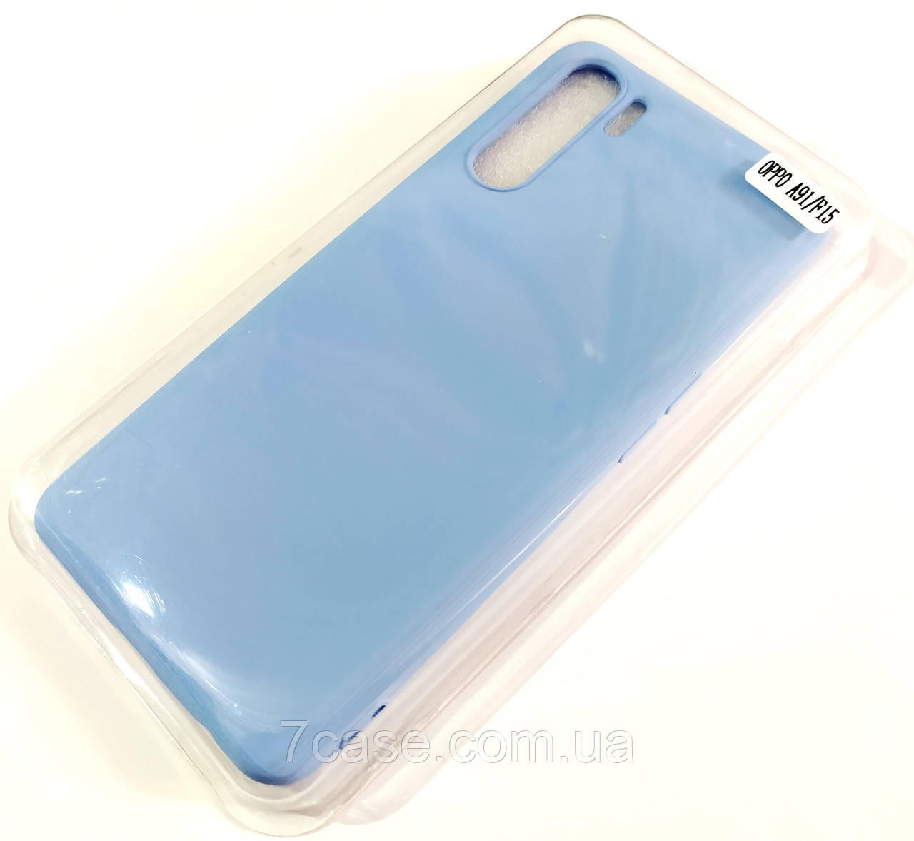 

Чехол для Oppo A91, Oppo F15 матовый Silicone Case Full Cover Macarons Color Голубой, Серый