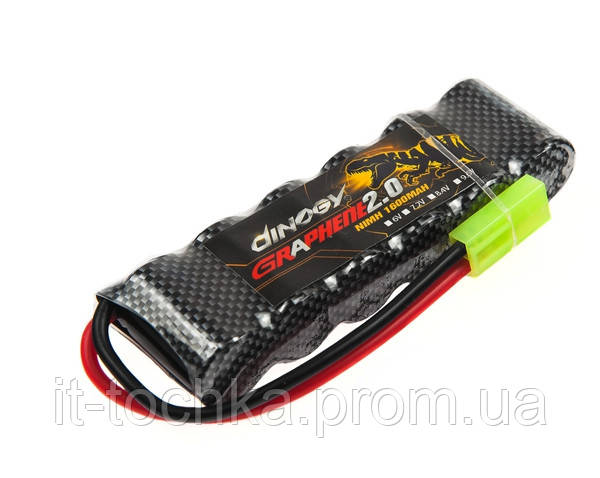 

Аккумулятор dinogy dlh-6s1600p-mt nimh 2/3a 1600mah 7.2v 17x32x100мм mini tamiya