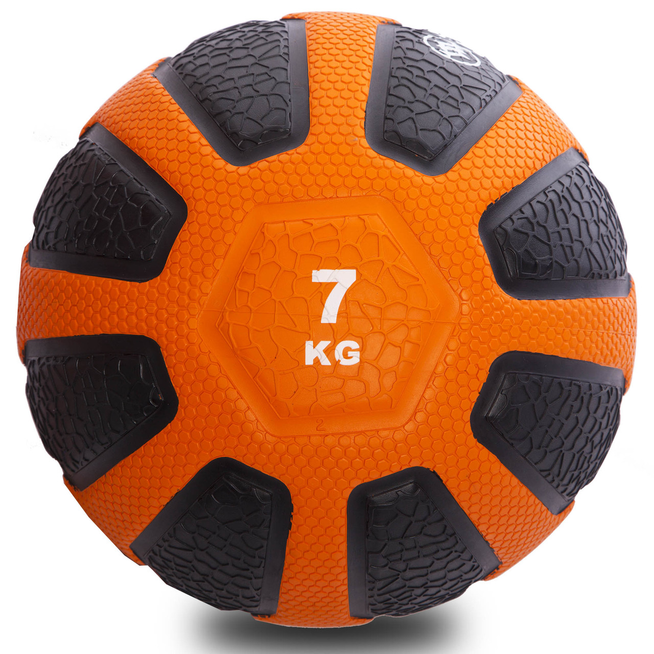 

Мяч медицинский медбол Zelart Medicine Ball FI-0898-7 7кг (резина, d-28,6см, черный-оранжевый)