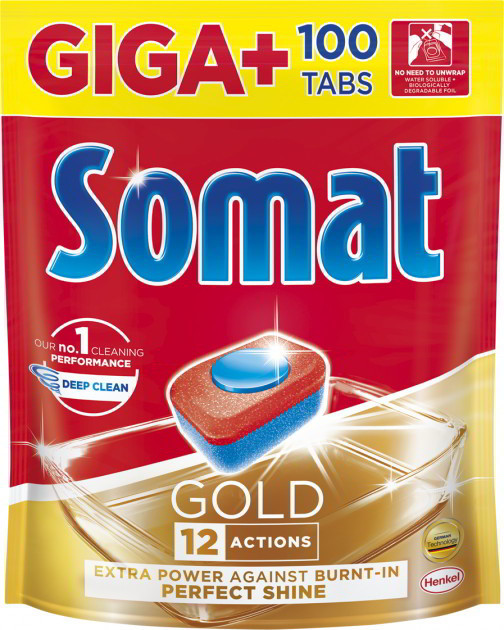 

Таблетки для посудомоечной машины Somat Gold 100 шт.