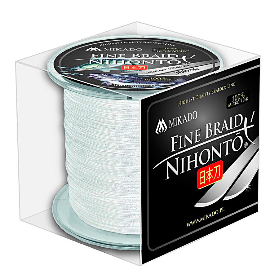 

Шнур Mikado Nihonto Fine Braid 300м 0,14мм 9,70кг white, Белый