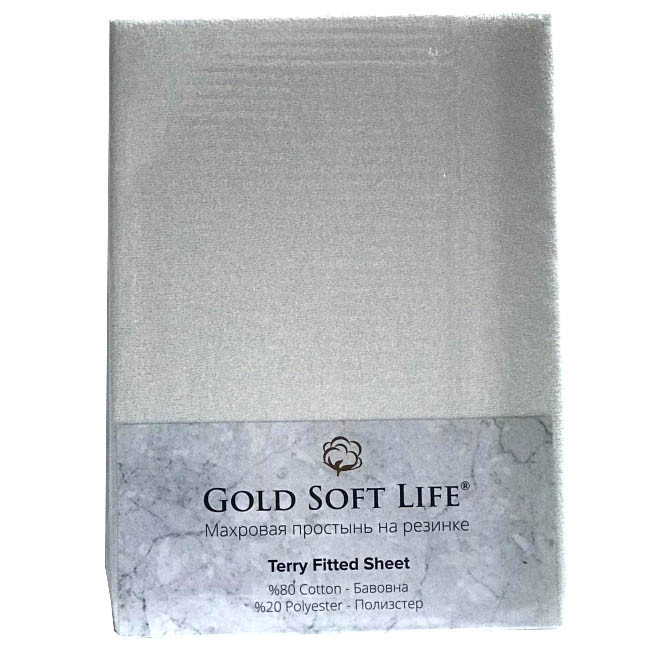 

Простынь махровая на резинке Gold Soft Life Terry Fitted Sheet белый 160х200 см