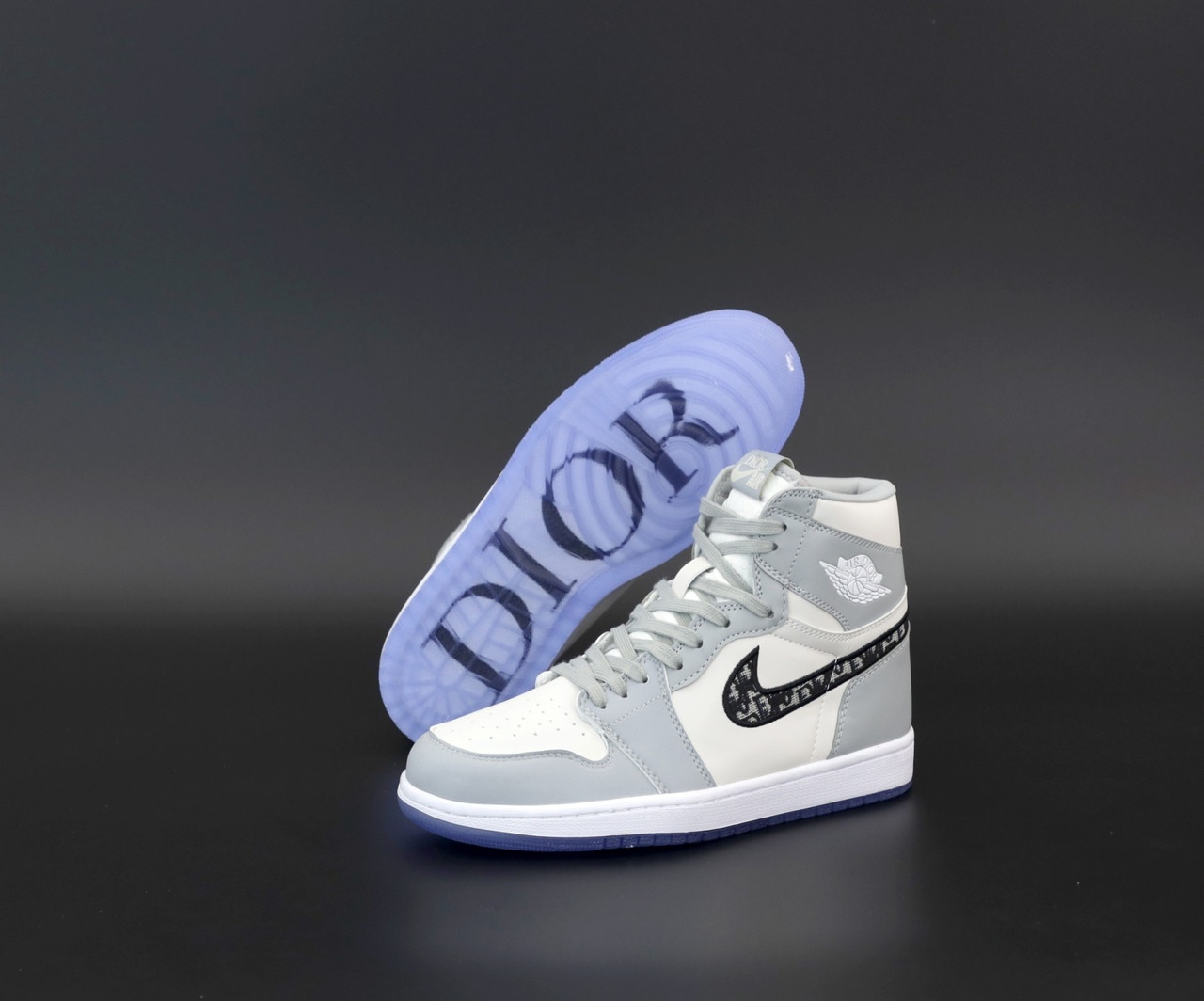 

Мужские Кроссовки Nike Air Jordan Retro 1 x Dior 45, Серый