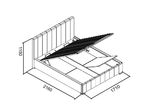 Кровать двуспальные База W1600 схема