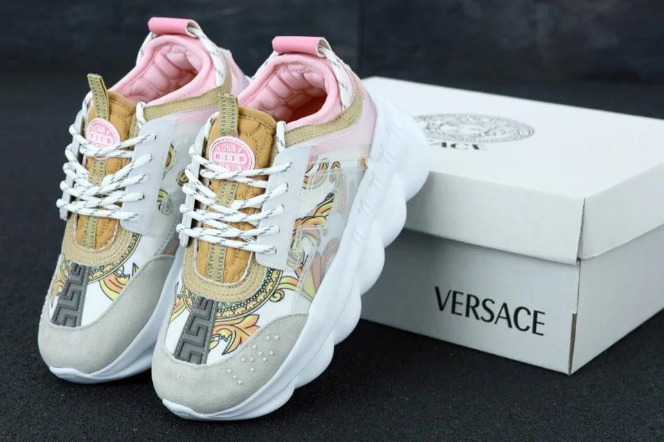 

Женские Кроссовки Versace Chain Reaction 38, White - Pink