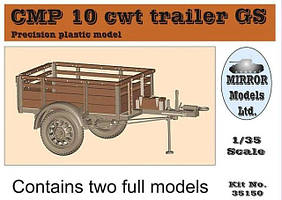 CMP 10 cwt trailer GS. Автомобільний причіп (в комплекті 2 моделі!) у масштабі 1/35. MIRROR MODELS 35150