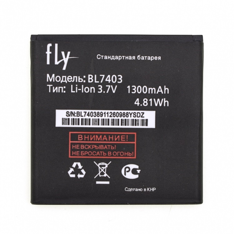 

Аккумулятор BL7403 для Fly IQ431 1300 mAh (03233)