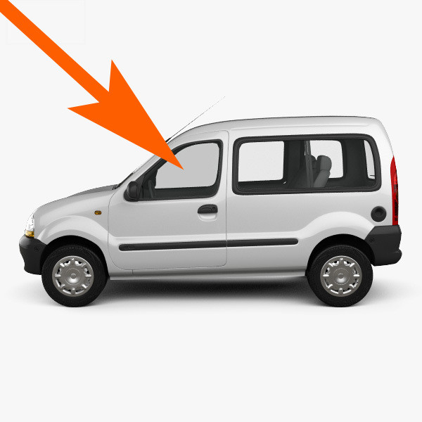 

Боковое стекло переднее левое опускное Renault Kangoo (1997-2007), Зелёный