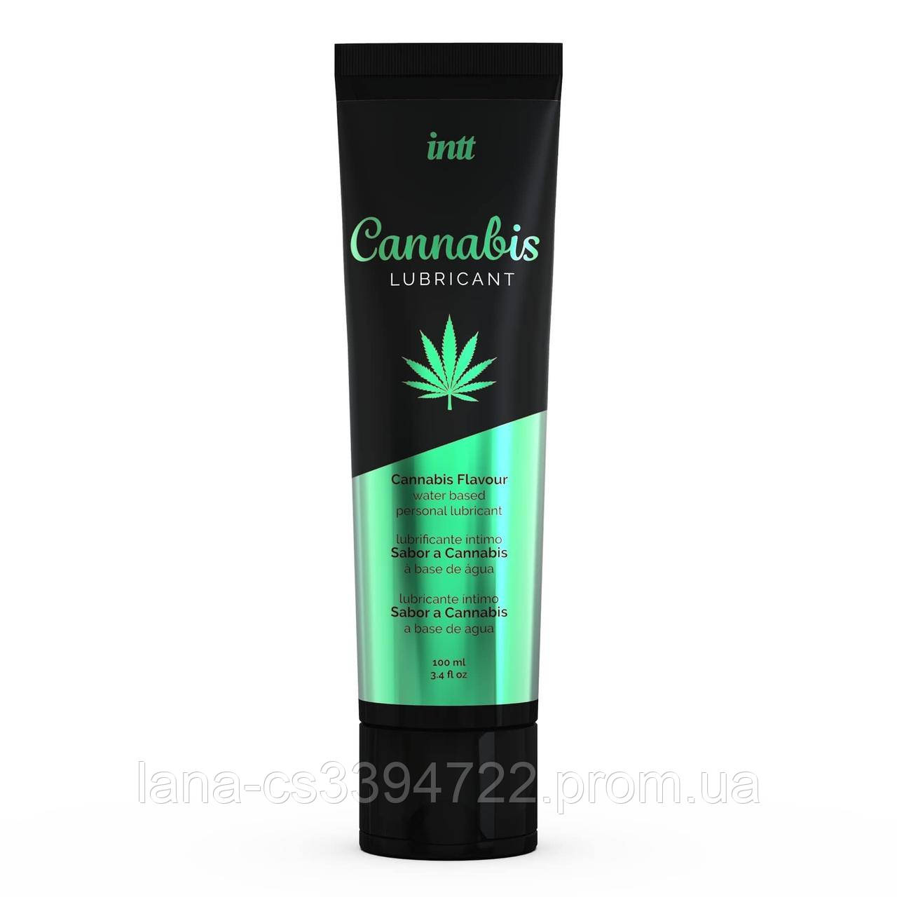 

Лубрикант на водной основе Intt Cannabis (100 мл) с маслом семян конопли, не растекается