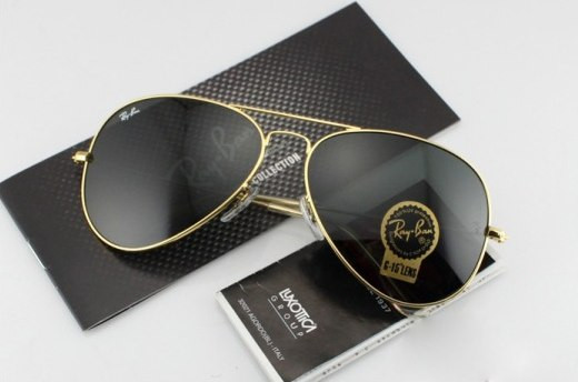 

Солнцезащитные очки Ray Ban Aviator золотая оправа SR-25