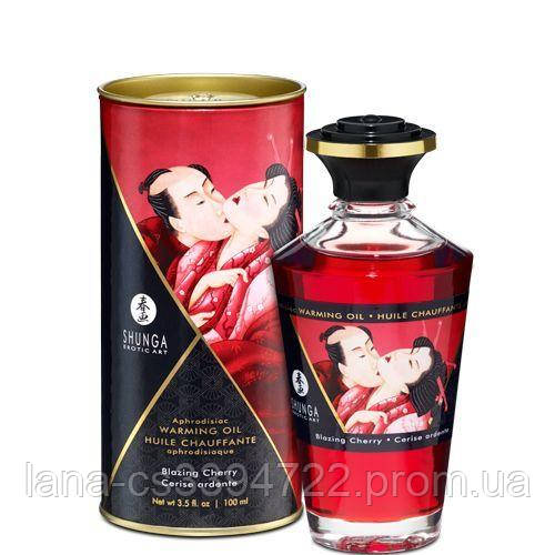 

Разогревающее масло Shunga Aphrodisiac Warming Oil - Blazing Cherry (100 мл) без сахара, вкусный