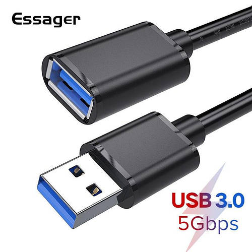 USB 3.0 удлинитель Essager 1,5 м, высокоскоростной кабель - 5 Gbps
