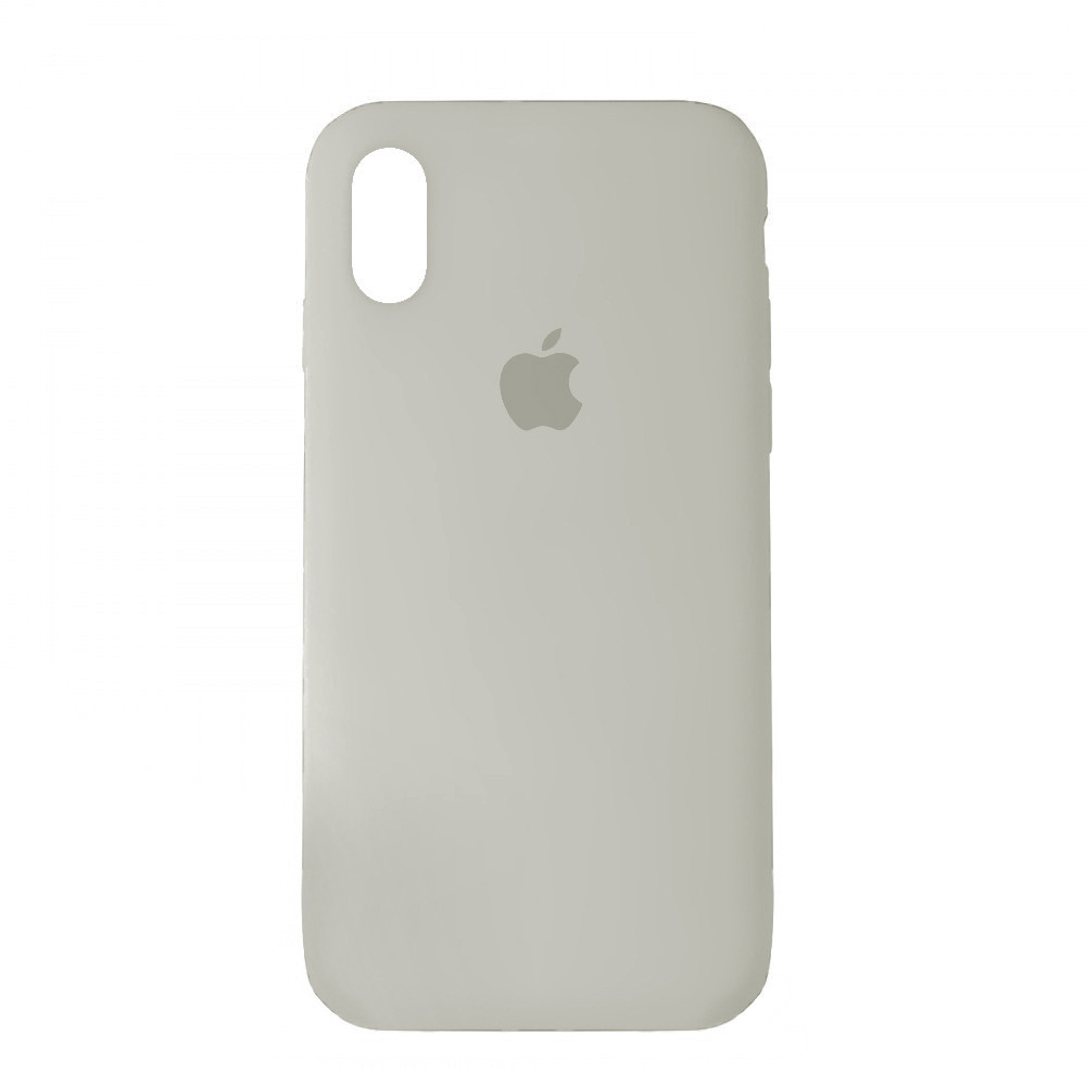 

Чехол Silicone Case Full Cover для iPhone X / XS Copy Rock Grey, Светло-серый