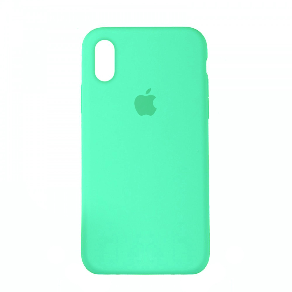 

Чехол Silicone Case Full Cover для iPhone XR Copy Light Sea Blue, Лазурный