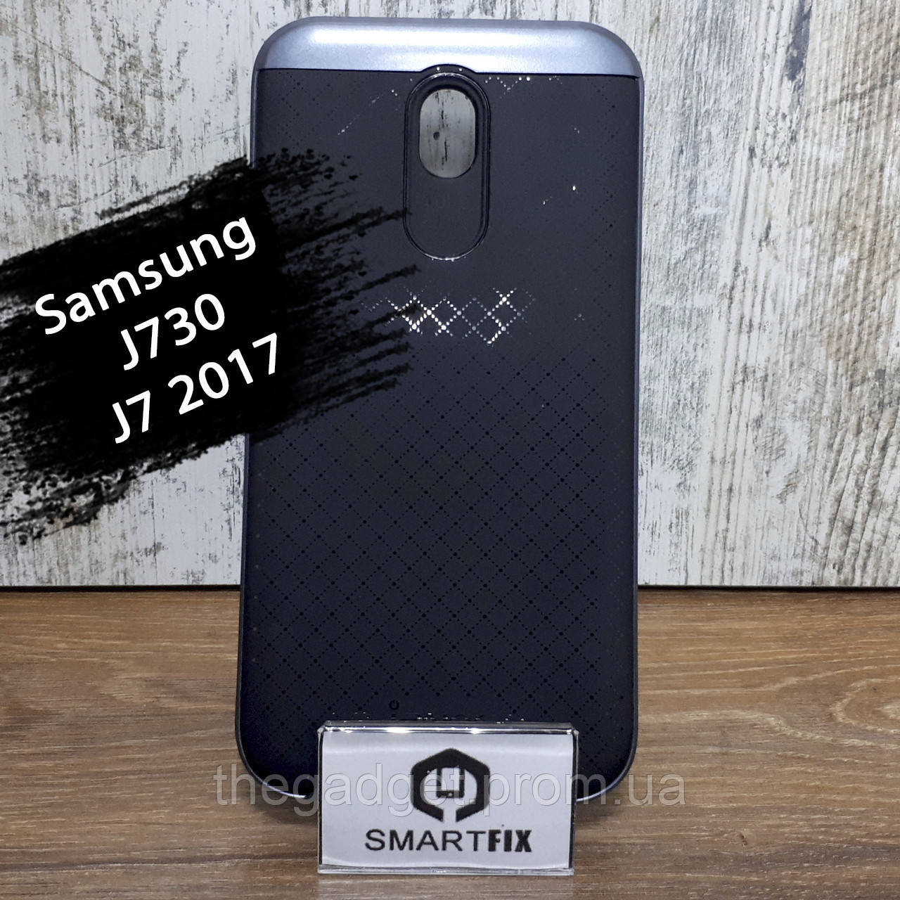 

Карбоновый чехол для Samsung J7 2017 (J730) iPaky Черно-серый, Синий