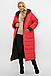 Женское двухстороннее стеганое пальто больших размеров 60 62 64, фото 4