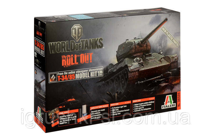 

Сборная модель Italeri (1:35) Танк Т-34/85 "World of Tanks"